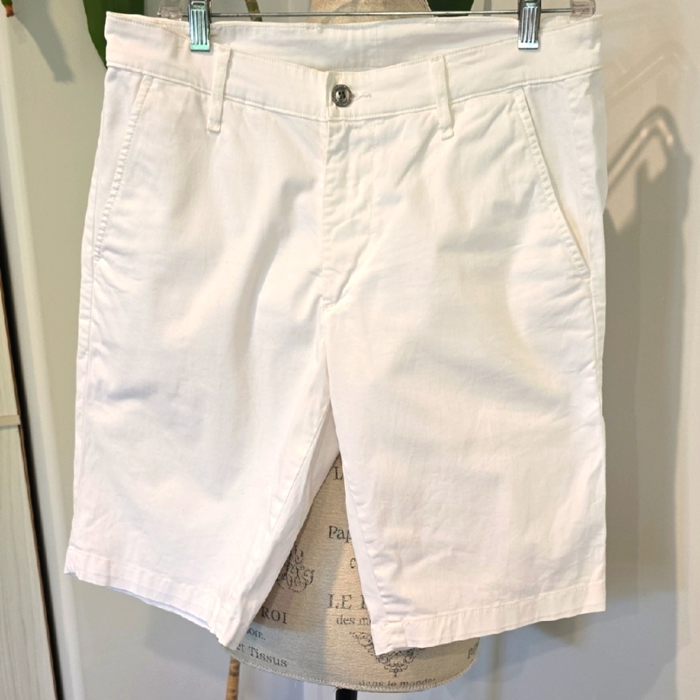 AG Adriano Goldschmied White Chino Shorts